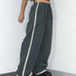 Vintage Y2k Kangol Dark Green Wide Leg Track Pants - Size XL