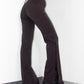 Vintage Y2K Office Siren Sexy Brown Flared Trousers with Lace Up Slit Details - Size S