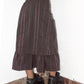 Vintage Y2k Pixie Elf Layered Brown Stripes Long Boho Skirt - size L