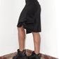 Y2k Vintage Grunge High Rise Text Embroidery Graffiti Asymmetric Black Pointy Pencil Skirt - Size S