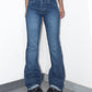 Vintage Deadstock Y2k Blue Wash Flare Leg Denim Pants - Size M