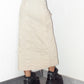 Y2k Ethereal Subversive Cargo Long Beige Ruched Details High Waist Skirt - Size M