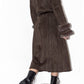 Brown Belted Afghan Coat with Double Fur Handcuffs