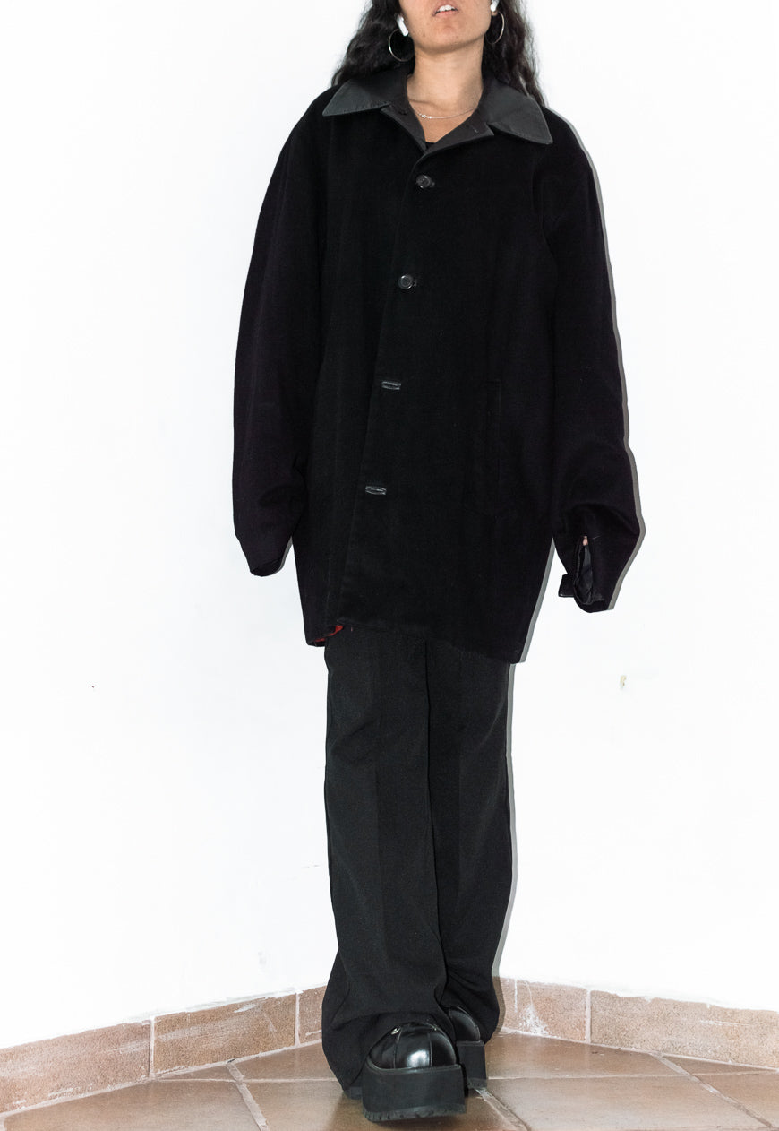 Vintage Paul & Shark Yachting Wool and Cashmere Black Coat