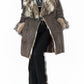 Y2k Fluffy Assymetrical Faux Fur Trim Coat