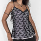 Vintage Y2k Goth Harajuku Lace Butterfly See Through Babydoll Cami Top - Size M