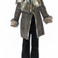 Y2k Fluffy Assymetrical Faux Fur Trim Coat