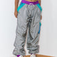 Vintage 80s Silver Harem Baggy Track pants