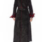 Vintage Vampy Faux Fur Embroidery Black Afghan Coat