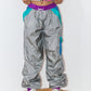 Vintage 80s Silver Harem Baggy Track pants