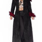 Vintage Vampy Faux Fur Embroidery Black Afghan Coat