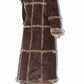 Vintage Shaggy Brown Patchwork Afghan Coat