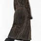 Vintage Faux Fur Long Leather Brown Coat