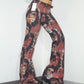 Vintage 2000s Collectible Che Guevara All Over Graphic Print Flared Jeans with Belt - Size L