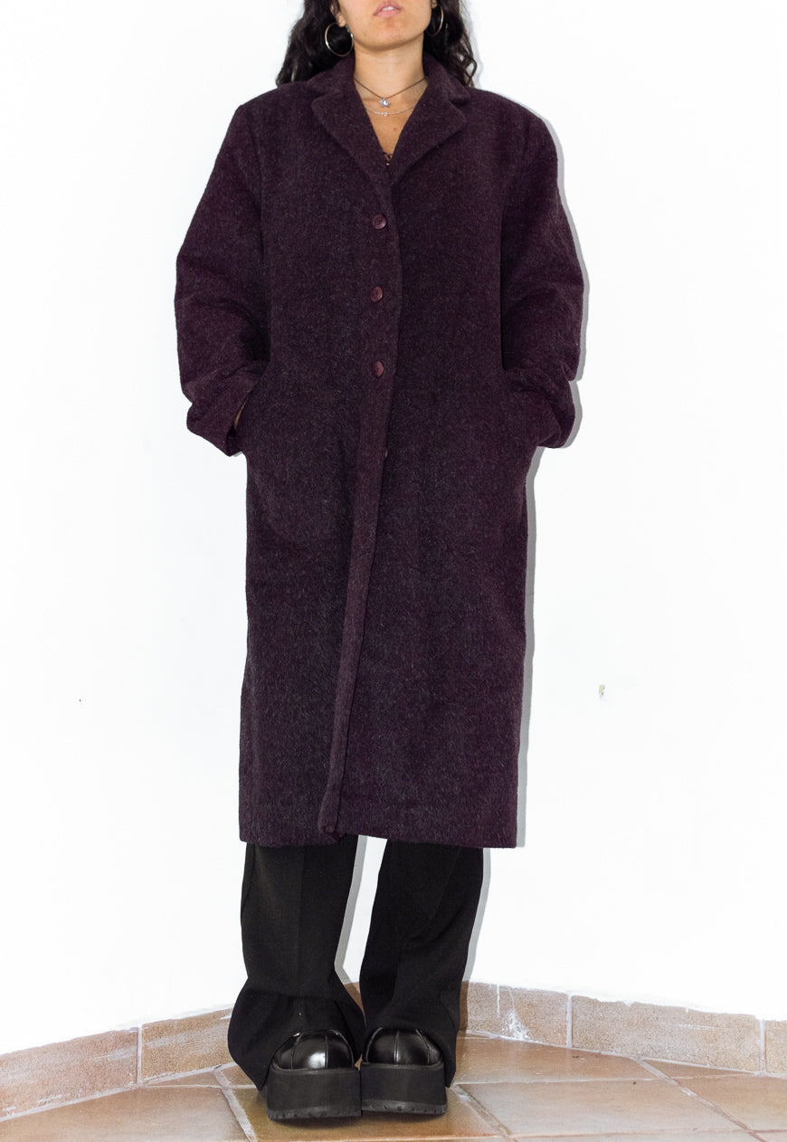 Vintage 90s Wool Blend Winter Long Coat