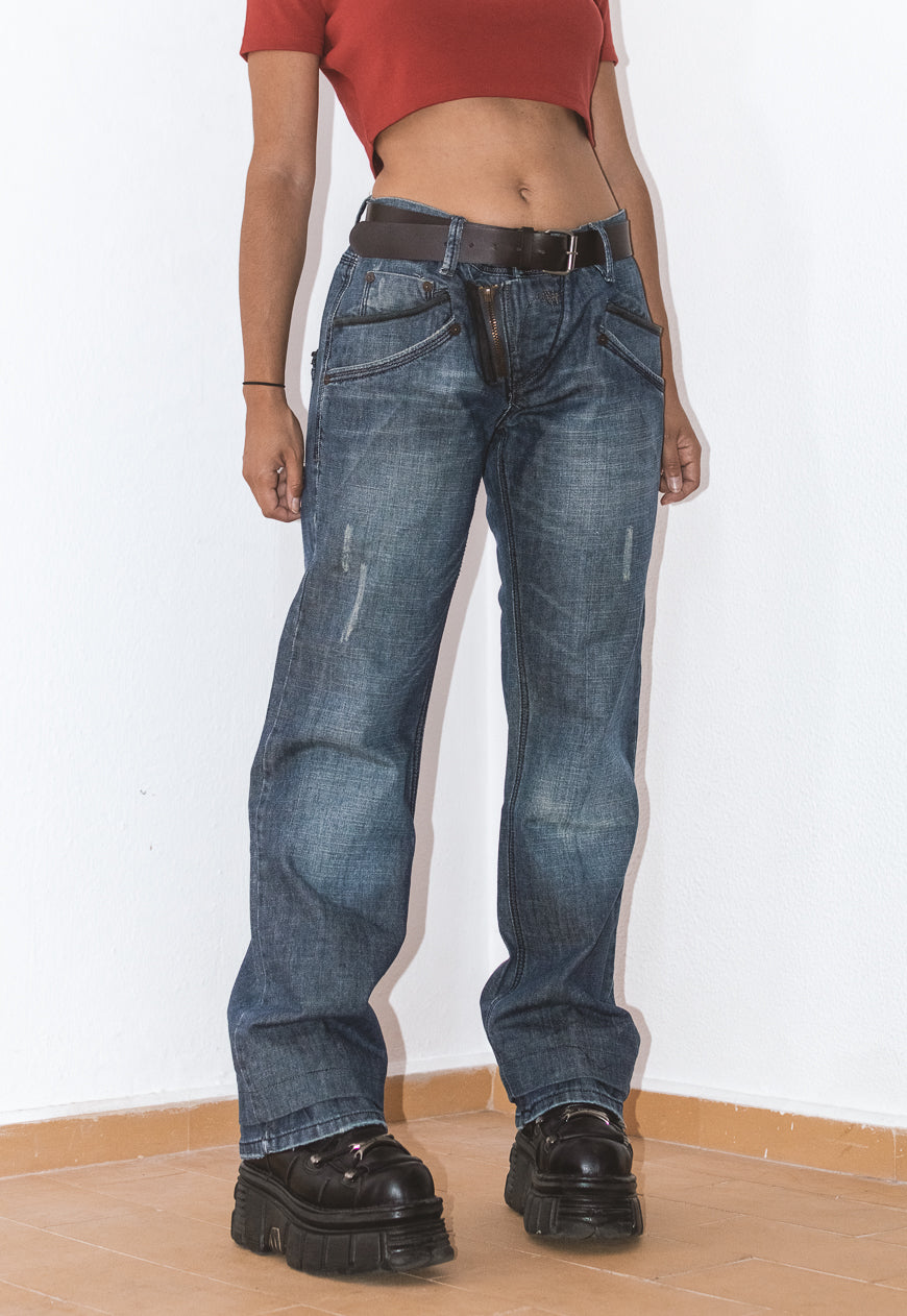 Vintage Y2k Baggy Style Straight Jeans