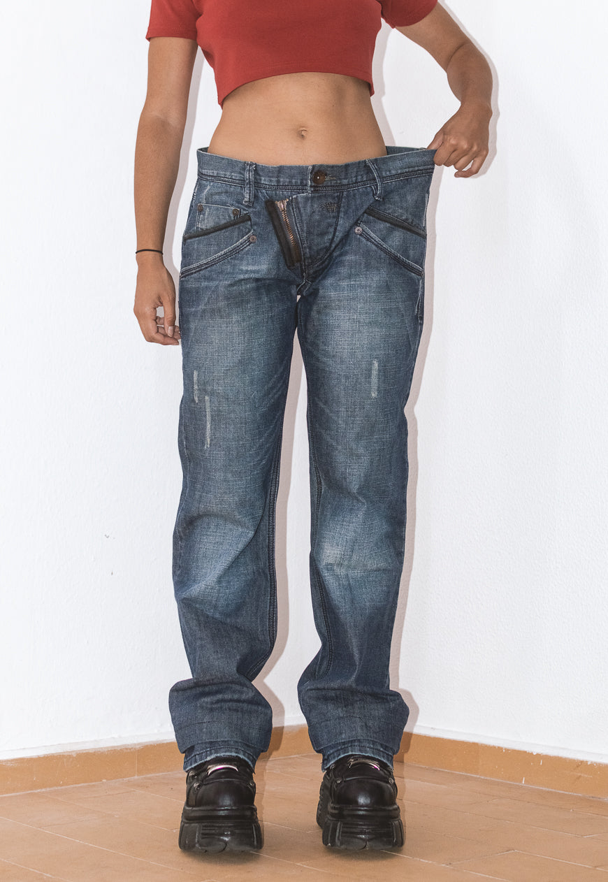 Vintage Y2k Baggy Style Straight Jeans