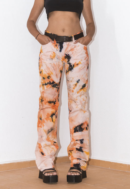 Hugo Boss 2000s Upcycled Tie Dye Straight Pants