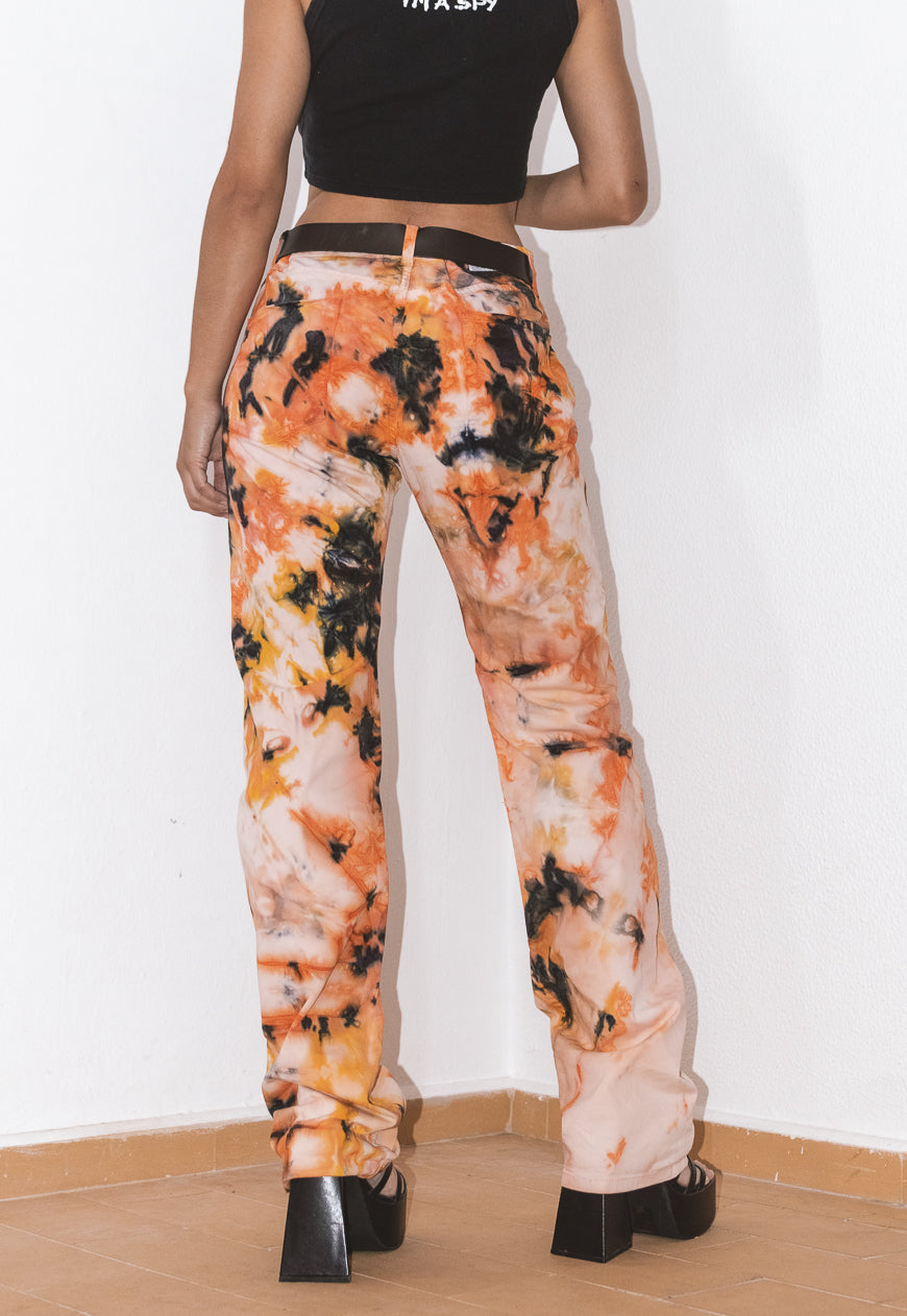 Hugo Boss 2000s Upcycled Tie Dye Straight Pants