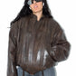 Vintage Heavy Faux Leather Bomber Jacket