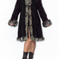 Vintage Hooded Black Afghan Coat