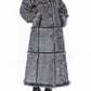 Vintage Faux Fur Patchwork Long Afghan Coat