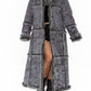 Vintage Faux Fur Patchwork Long Afghan Coat