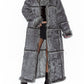 Vintage Faux Fur Patchwork Long Afghan Coat