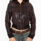 Vintage 90s Brown Faded Real Leather Jacket  - Size S