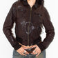 Vintage 90s Brown Faded Real Leather Jacket  - Size S