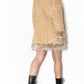 Vintage Y2k Beige Fluffy Faux Suede Afghan Coat