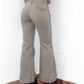 Vintage Grunge Mid Waisted Grey Textured Bell Bottom Y2k Trousers - Size S