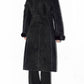 Vintage Black Faux Fur Long Afghan Coat