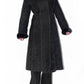 Vintage Black Faux Fur Long Afghan Coat