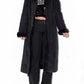 Vintage Black Faux Fur Long Afghan Coat