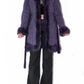 Vintage Witchy Purple Short Afghan Coat