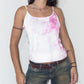 Vintage 2000s Pink Tie Dye Thin straps Stretchy Tank Top - Size L