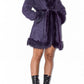 Vintage Witchy Purple Short Afghan Coat