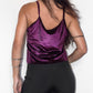 Vintage Y2k Whimsigoth Velvet Deep Purple Tank Top - Size L