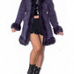 Vintage Witchy Purple Short Afghan Coat