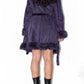 Vintage Witchy Purple Short Afghan Coat