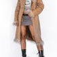 Vintage Faux Fur Trimmed Beige Afghan Coat