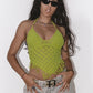 Vintage Y2k Triangle Crochet Halter Top -Two Colours available