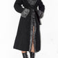 Vintage Black Faux Fur Afghan Overcoat