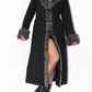 Vintage Black Faux Fur Afghan Overcoat