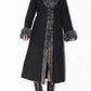 Vintage Black Faux Fur Afghan Overcoat