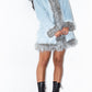 Y2k Baby Blue Short Hooded Penny Lane Coat