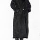 Y2k Full Length Vintage Black Fur Coat