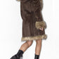 Vintage Hooded Brown Thick Afghan Coat