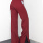 Vintage Deadstock Vampy Wide Leg Flare Y2k Trousers with Slit Details - Size L